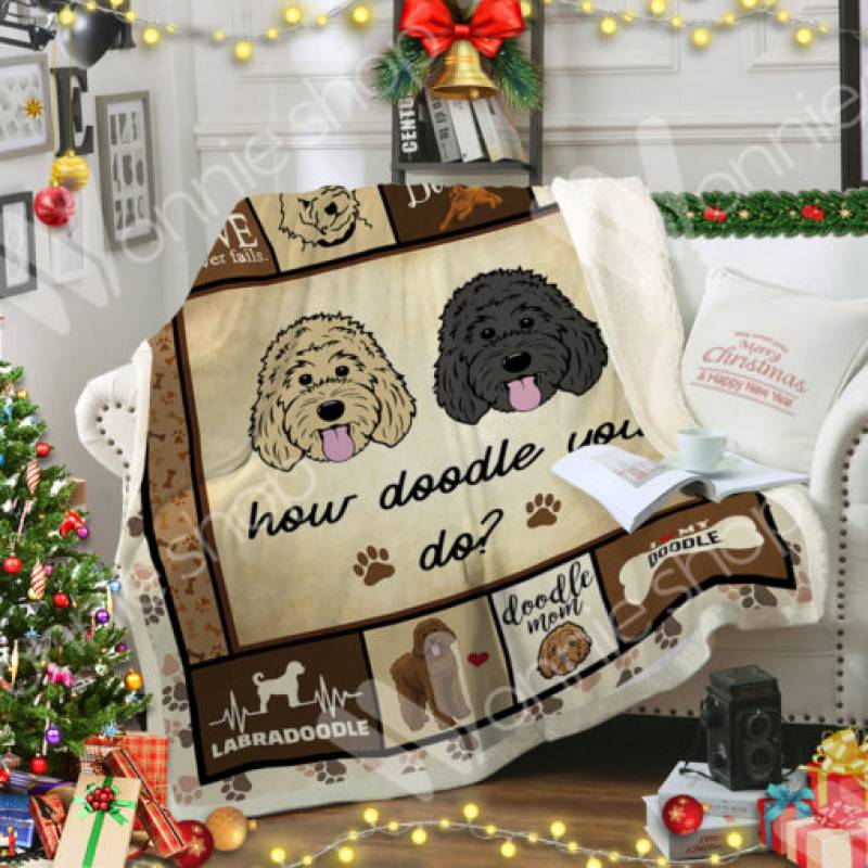 Labradoodle Dog Sherpa Blanket NOV0402 82O34