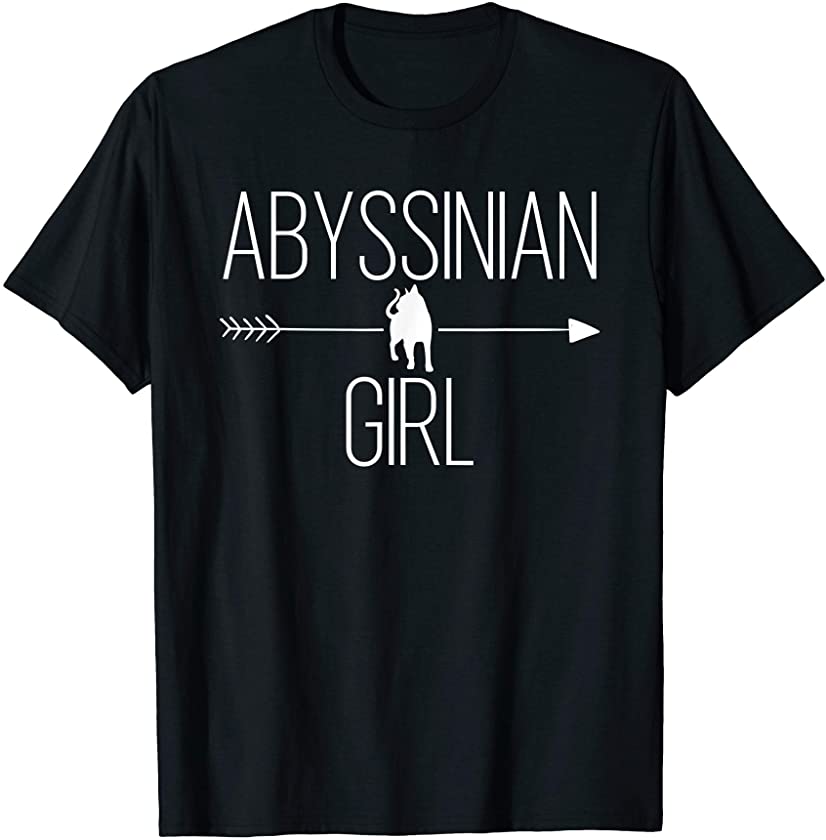 Abyssinian Girl Gift For Women Kitten Cat Kitty Lover T-Shirt