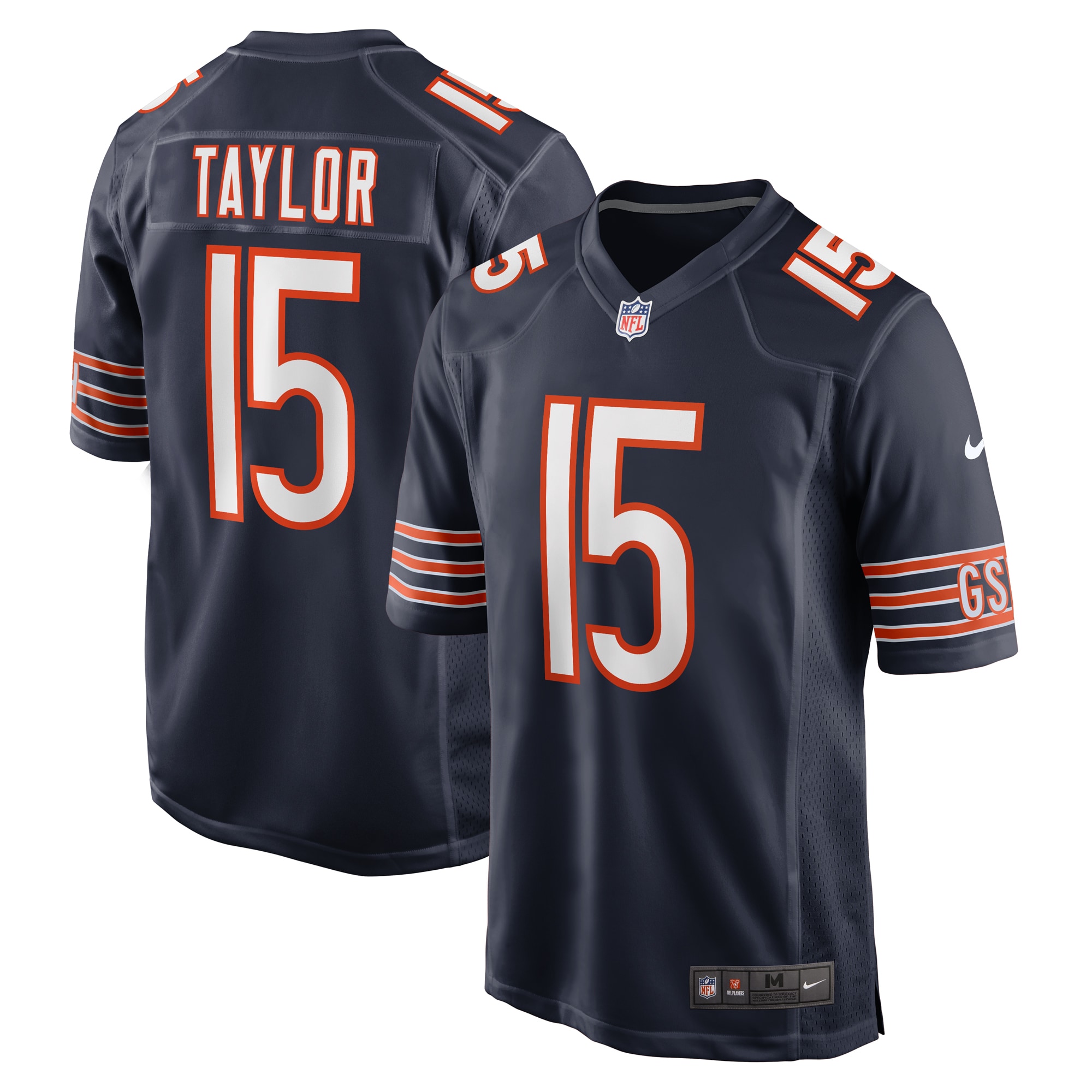 Trent Taylor Chicago Bears Team Game Jersey – Navy