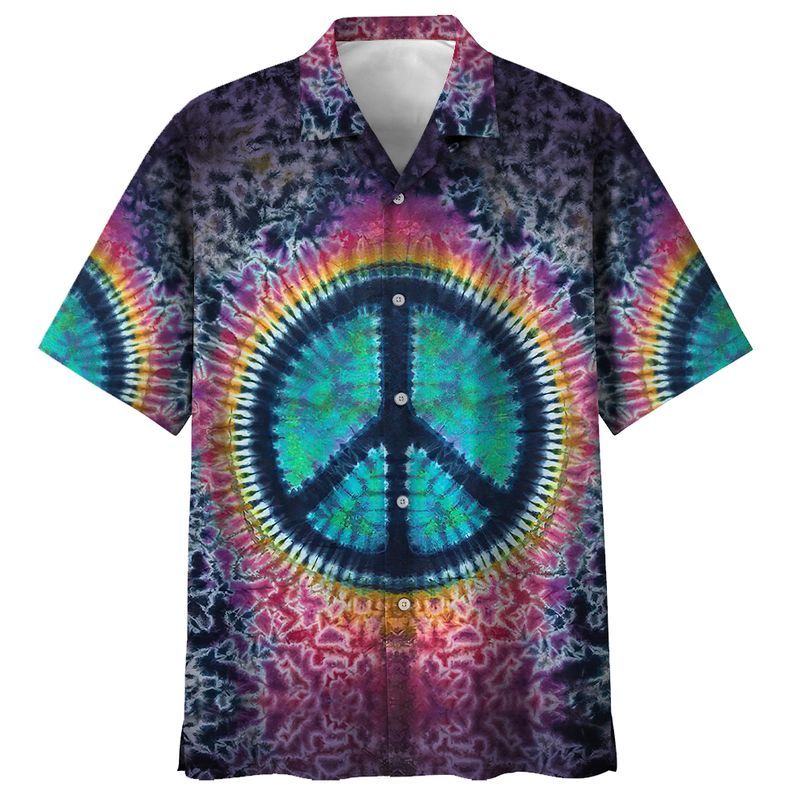 Trippy Peace Sign   Colorful Amazing Design Unisex Hawaiian Shirt For Men And Women Dhc17063947