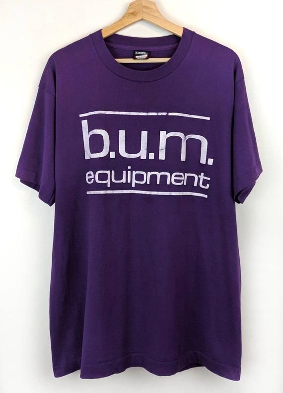 90S Vintage Bum Equipment Shirt B U Equipment Graphic Shirt Spell Out Sportswear Purple Shirt