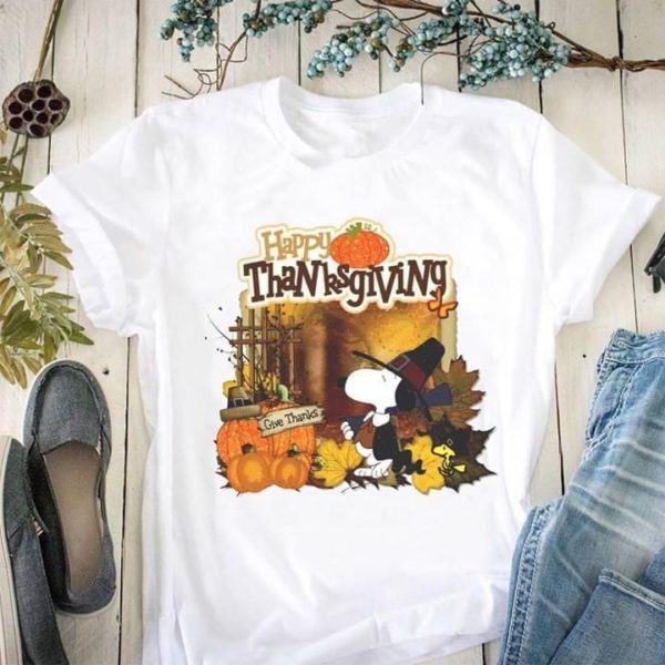 Happy Thanksgiving Snoopy Pumpkin Thanksgiving Costume T Shirt Fashion24Hs