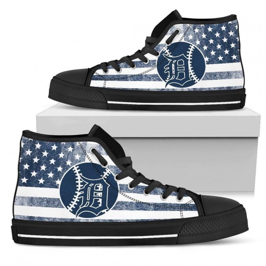 Flag Rugby Detroit Tigers High Top Shoes #701