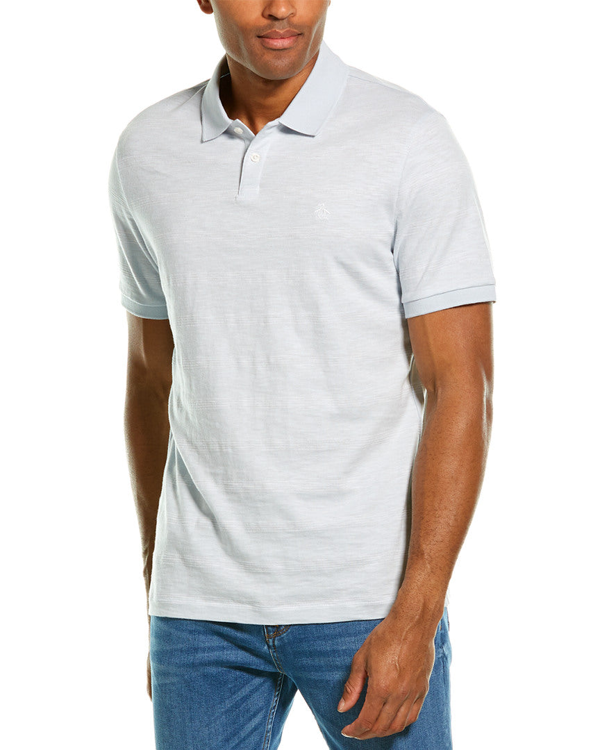 Original Penguin Textured Stripe Polo Shirt