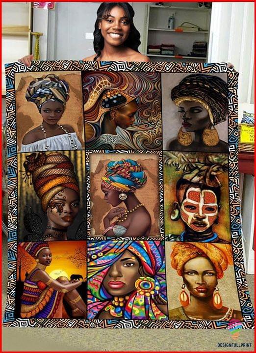 Proud Beautiful Black Girl Quilt Blanket Hg