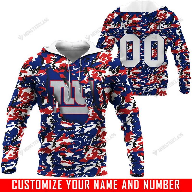 New York Giants – Camo v2 – CUSTOMIZE NAME AND NUMBER – HOT SALE 3D PRINTED – NOT IN STORE