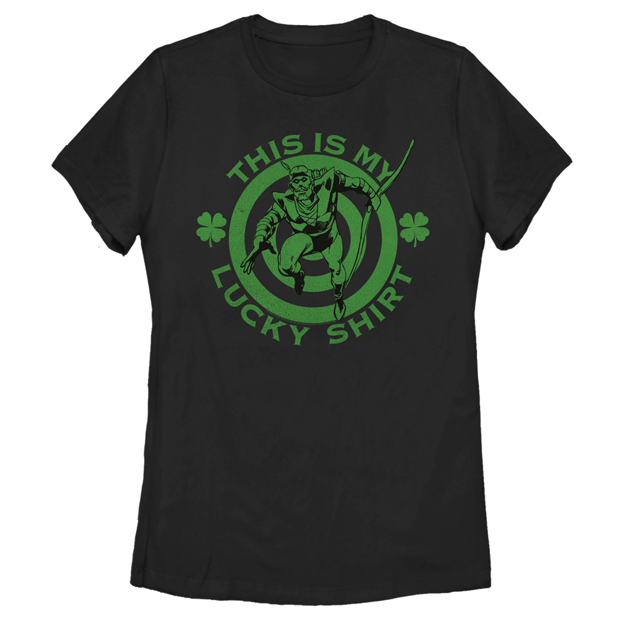 Women’S Justice League St. Patrick’S Day Green Arrow This Is My Lucky Shirt T-Shirt