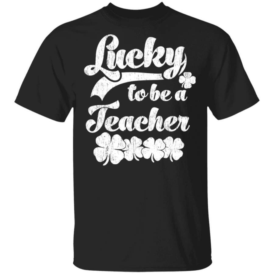 Vintage Lucky To Be Teacher Retro shamrock St. Patrick’s Day T Shirt Saint Paddys Patricks Tshirt Lucky Shirts Drink Green Beer Irish Gifts Funny Tee