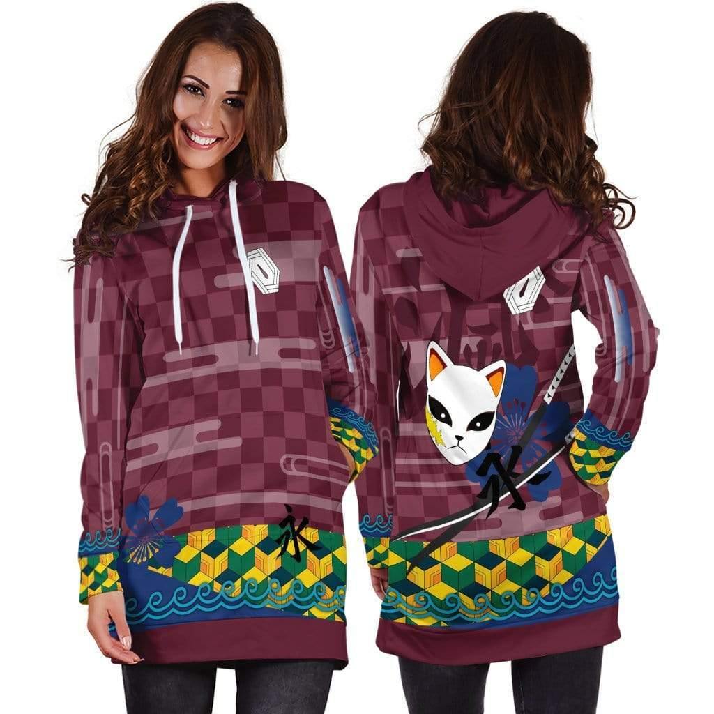 Giyu Tomioka Custom Women Hoodie Dress Demon Slayer Anime Cosplay Costume