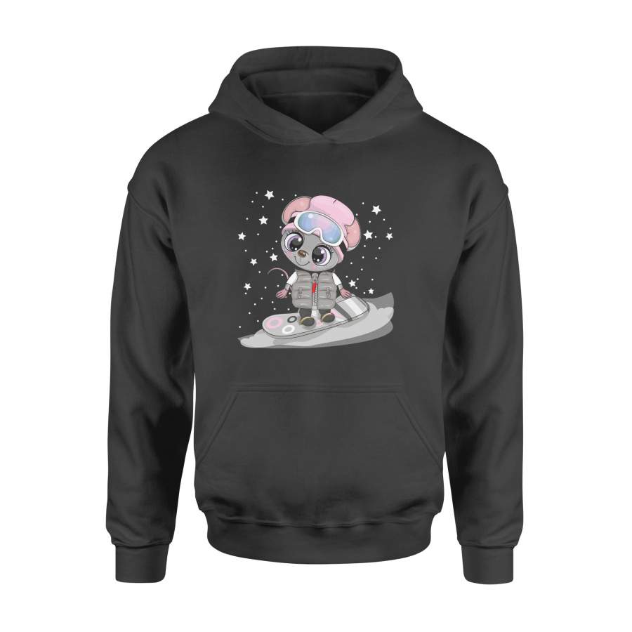 Christmas Gift Cute Rat Like A Cooker And Wear Pink Hat Sun Glasses – Standard Hoodie