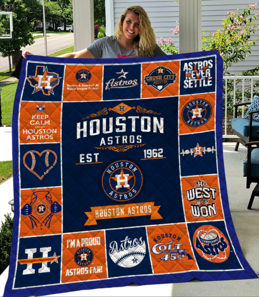 Houston Astros Quilt Blanket H98 A1