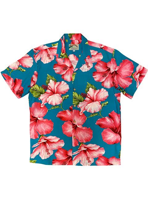 Hibiscus Blossom Red Blue Amazing Design Hawaii Shirt Ha26128