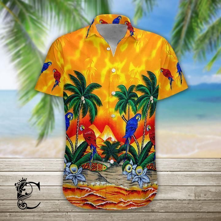 Beach Shirt Shop Parrot Hawaiian Shirt- Chillicothemall