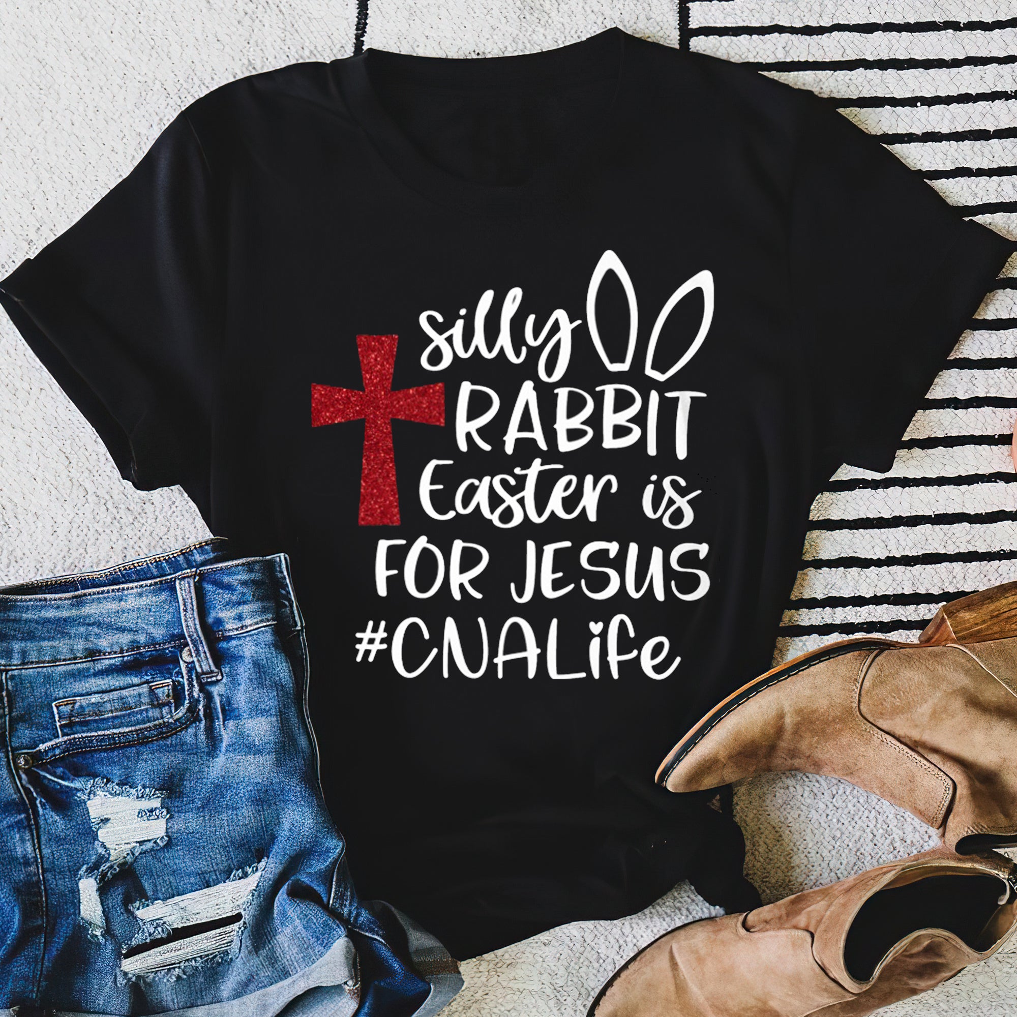 Silly Rabbit Easter Is For Jesus Cna Life T Shirt