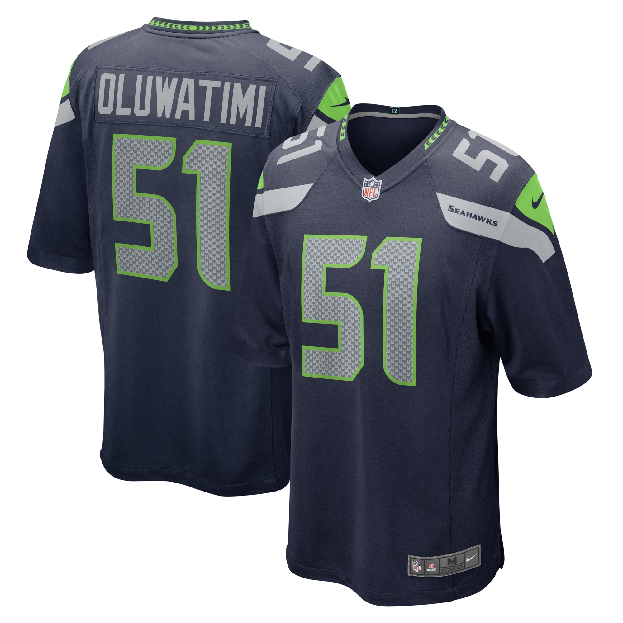 Olusegun Oluwatimi Seattle Seahawks Game Jersey – College Navy