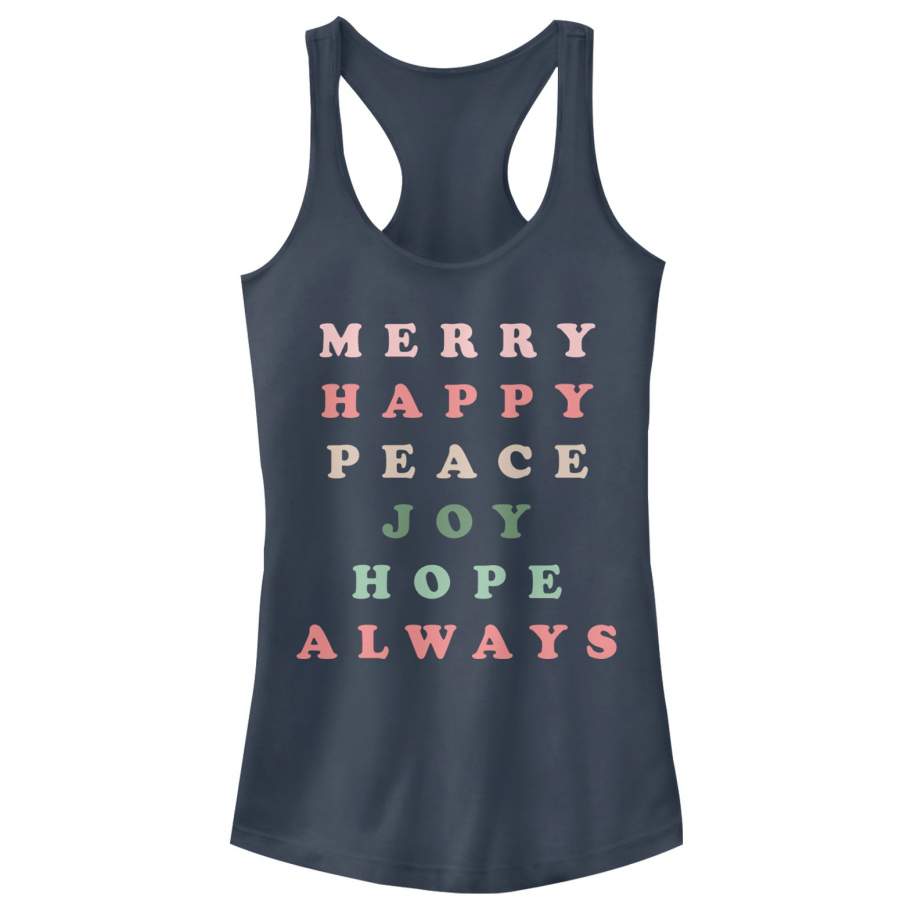 CHIN UP Junior’s Christmas Joy Always  Racerback Tank