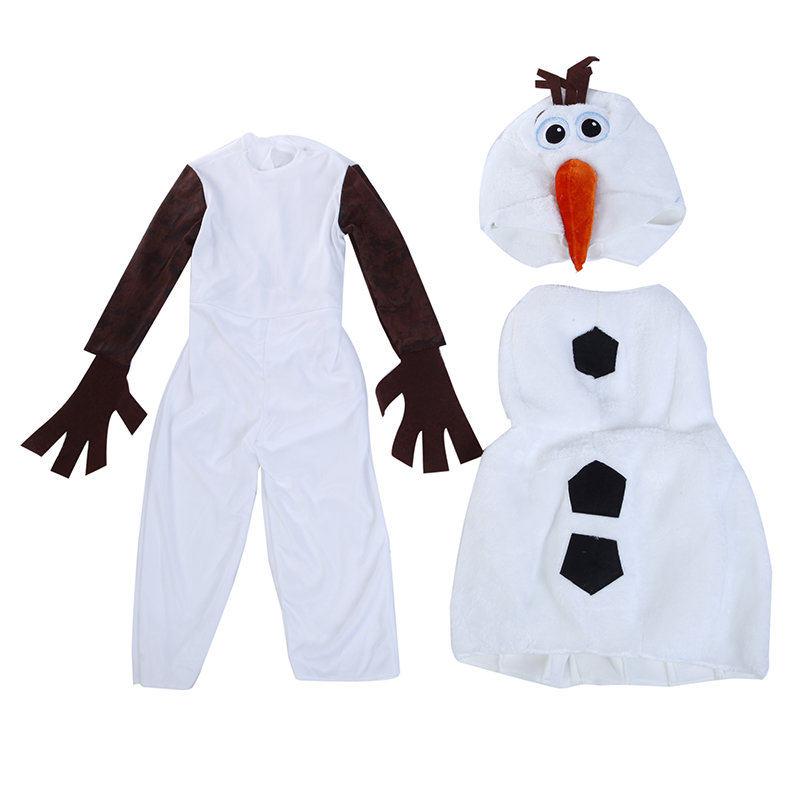 Boy Girl Comfy Deluxe Plush Adorable Child Olaf Halloween Costume For Toddler Kids Favorite Cartoon Movie Snowman Party Dress-up alx