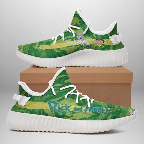 Best Rick And Morty Yeezy Sneakers Shoes White For Sale
