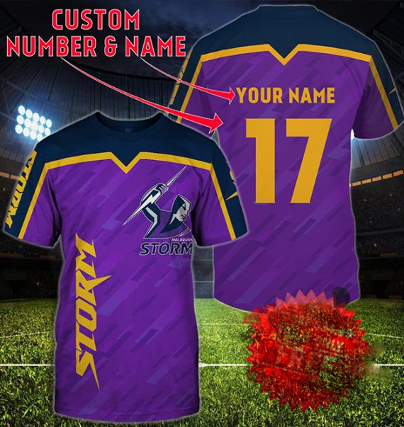 National Rugby League Australia Nrl Melbourne Storm Custom Tshirt Hg