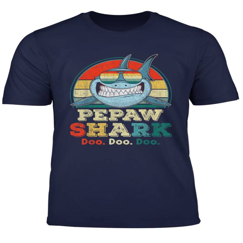 Vintage Retro Pepaw Shark Funny Family Gift For Father T Shirt