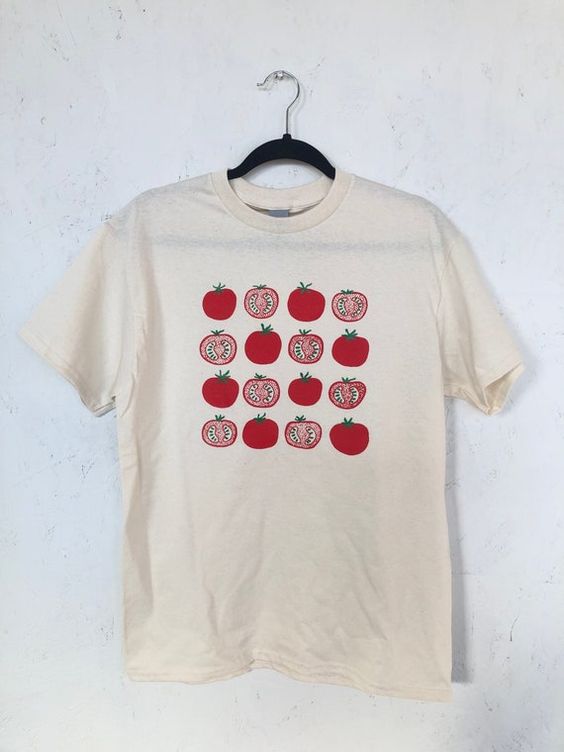 Tomato Shirt, Vegetable Screen Print T-shirt