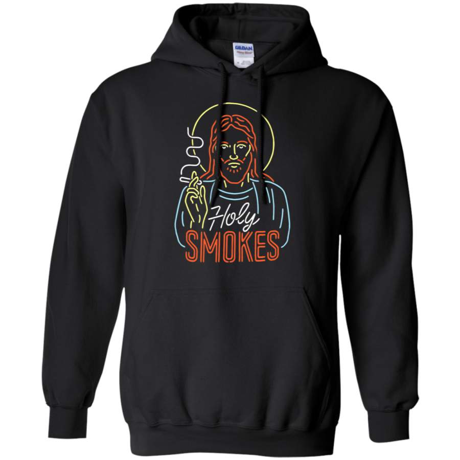 AGR Jesus Holy Smokes Smoking Jesus Funny Hoodie