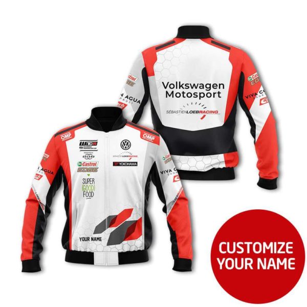 Custom Name Bomber Jacket Volkswagen, Volkswagen 3D Spring Autumn, Mens Casual Jacket, Car Sports Rg87