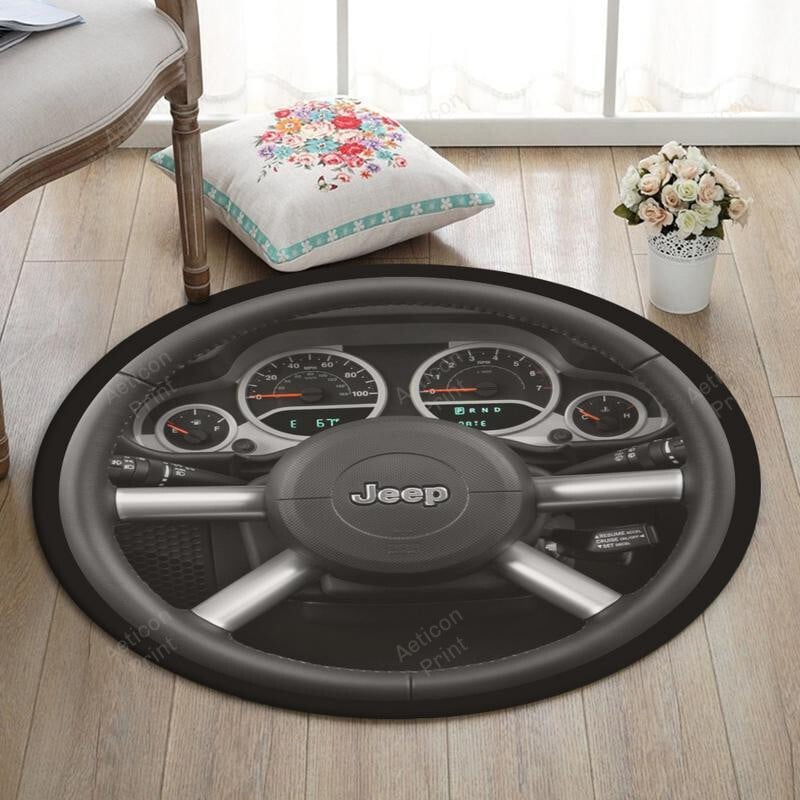 Jeep Living Room Round Mat Circle Rug Jeep