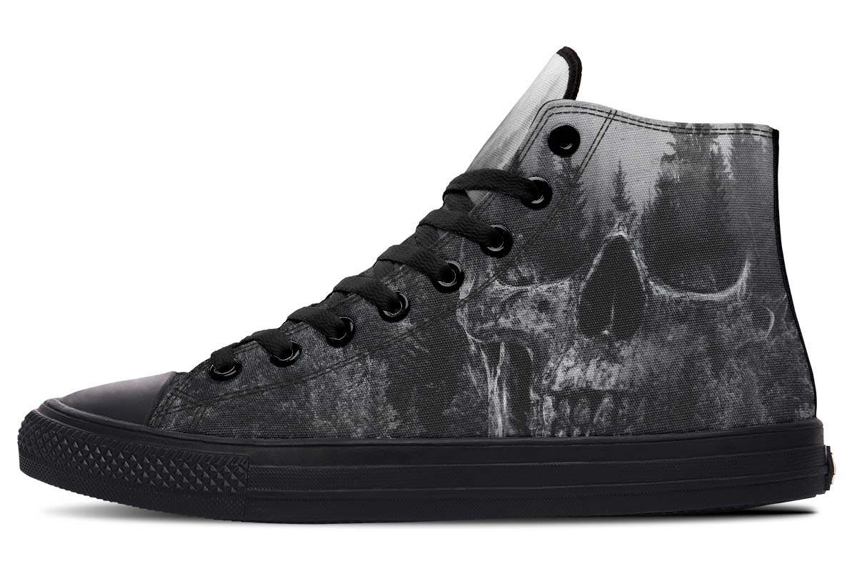 Skull And Fir High Top Vans Shoes – Skull Art Prints