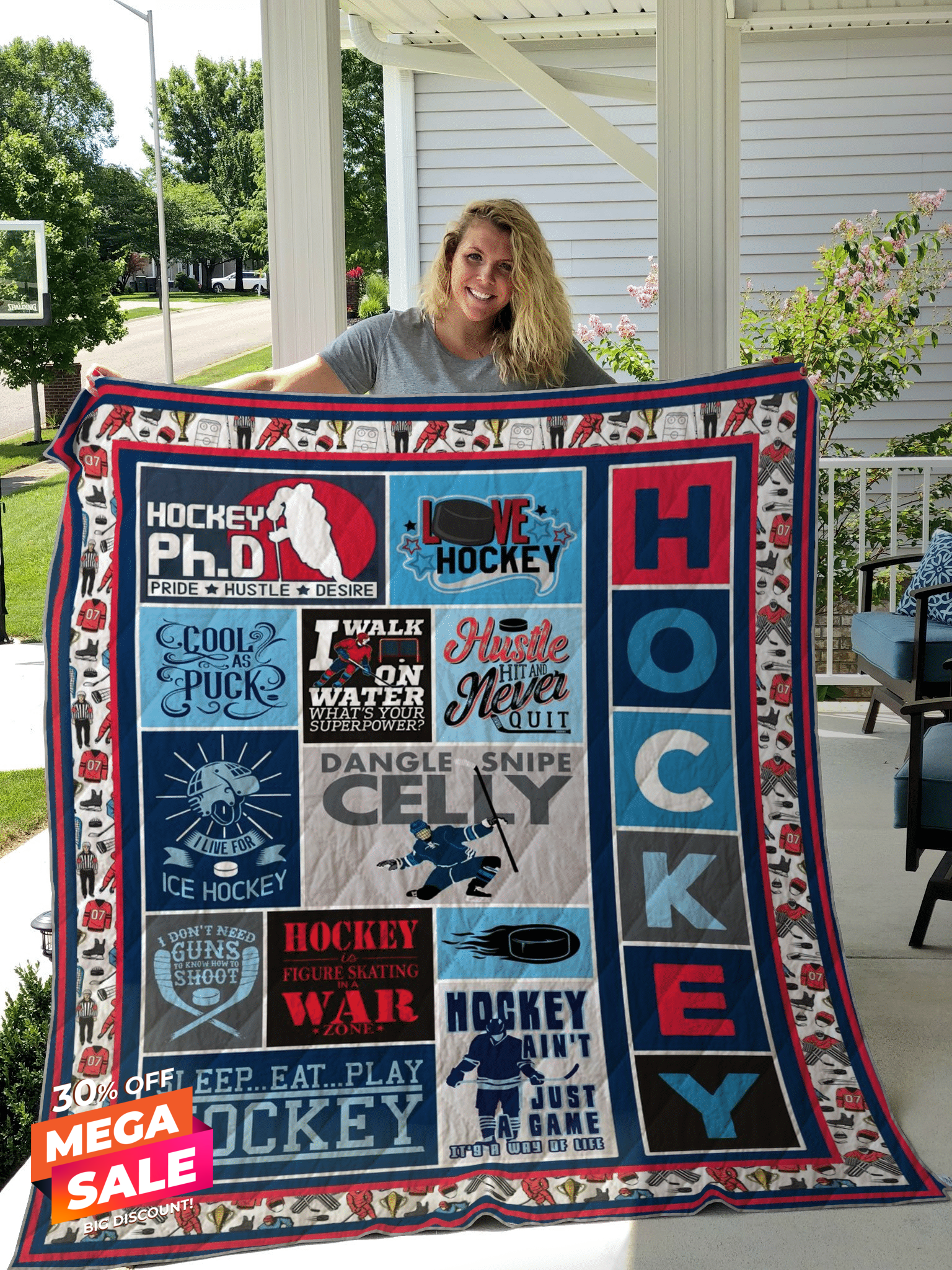 Hockey Is A Way Of Life Q22A2 Quilt Blanket