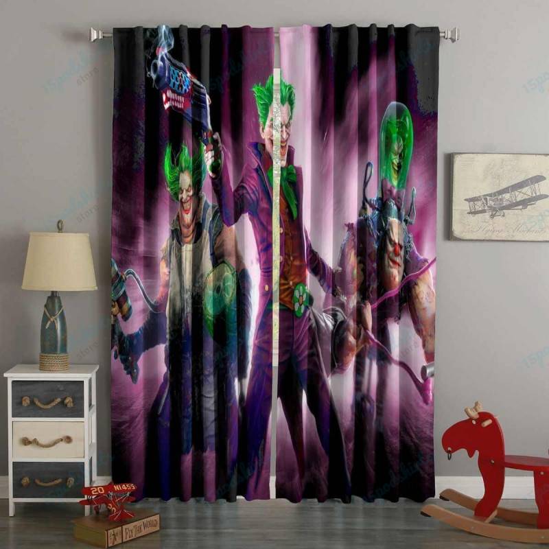 3D Printed Infinite Crisis Jokers Style Custom Living Room Curtains