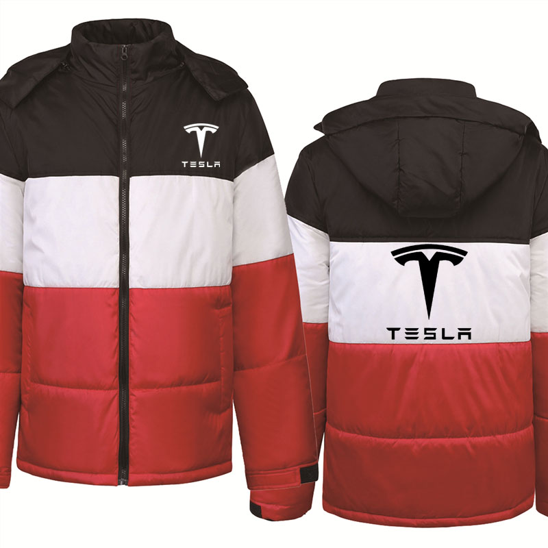 2022 NEW Men’s Hoodie jacket velvet thickening jacket men Tesla Car Logo Print Sweatshirt Hip Hop Harajuku Male Clothing alx