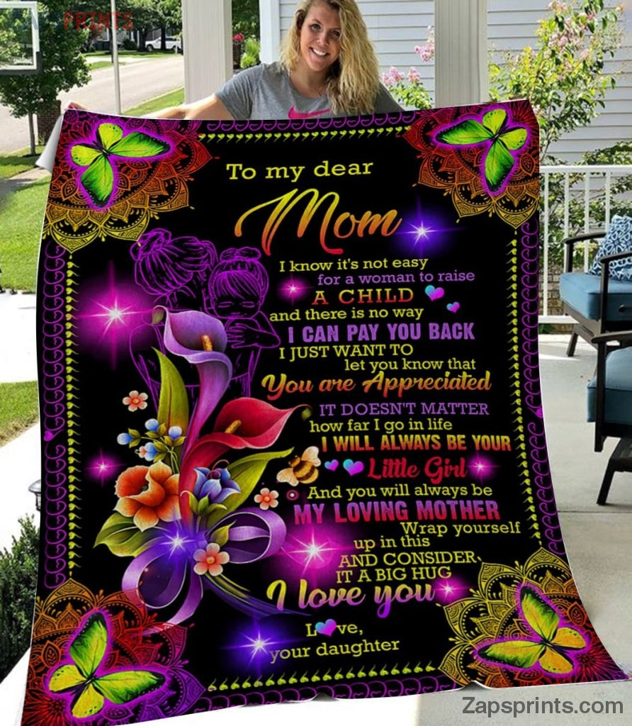 Gift For Mom – To My Mom – Butterfly – Love You Mommy – Blanket