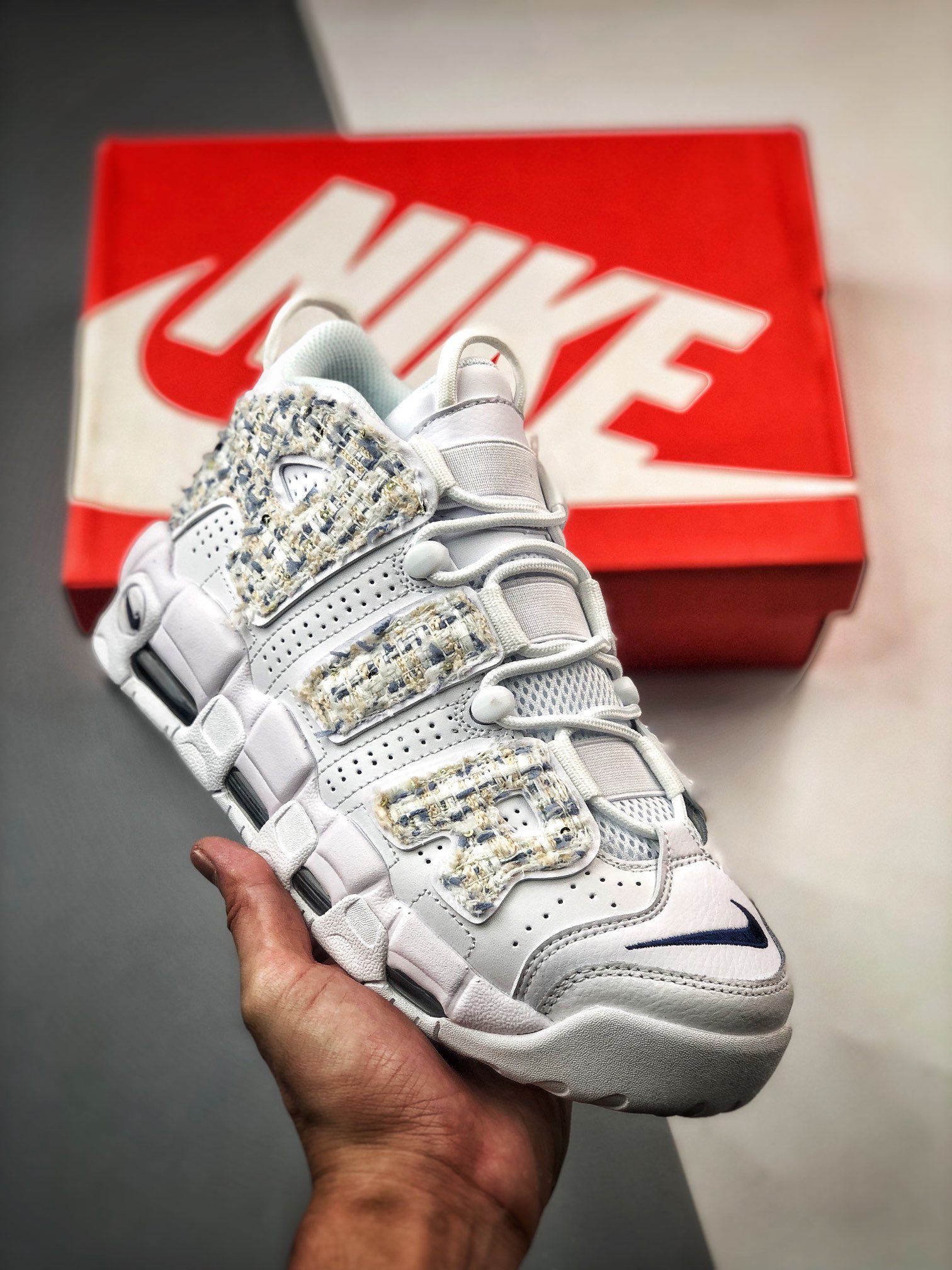 Custom Nike Air More Uptempo Triple White 5338700