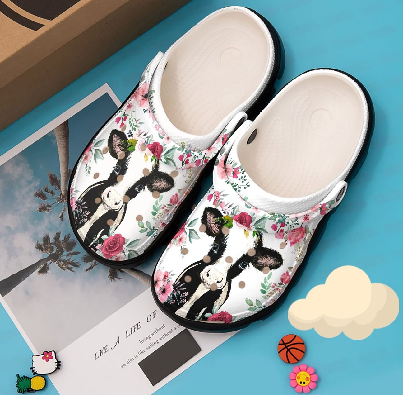 Lovely Cow Personalized Clog, Custom Name, Text, Color, Number Fashion Style For Women, Men, Kid, Print 3D