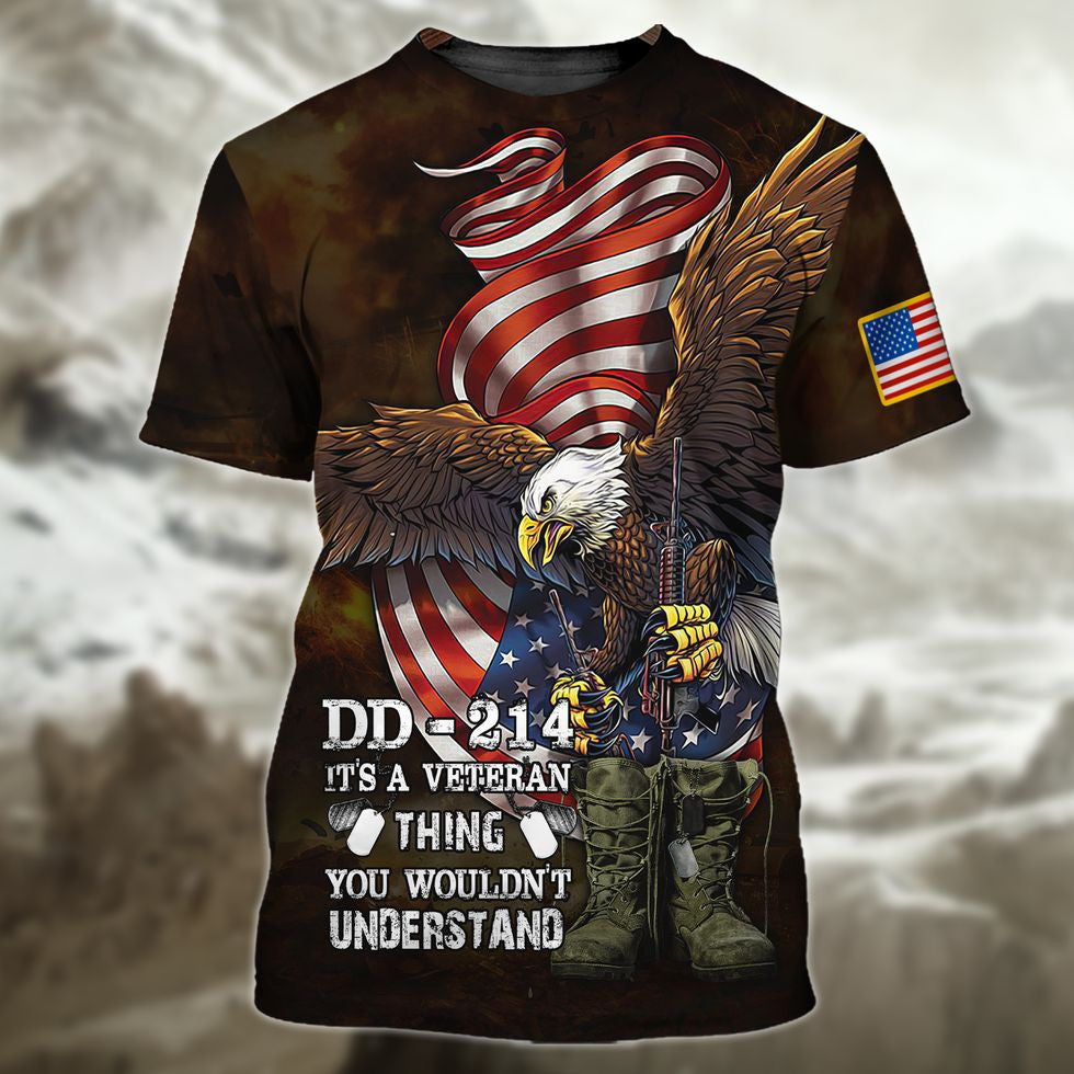 Dd-214 Veteran 3D Shirts For Men Women, Us Veteran Sweatshirt