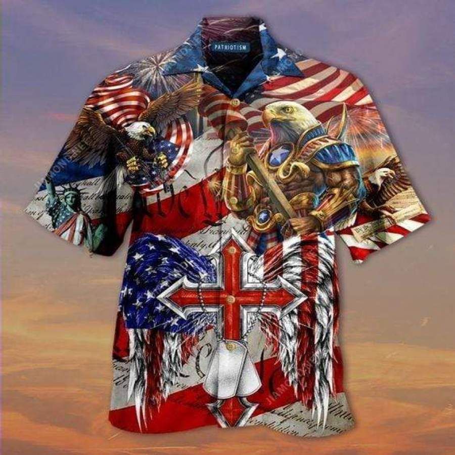 Hawaii Aloha Shirts Eagles Patriotism America Ha24142