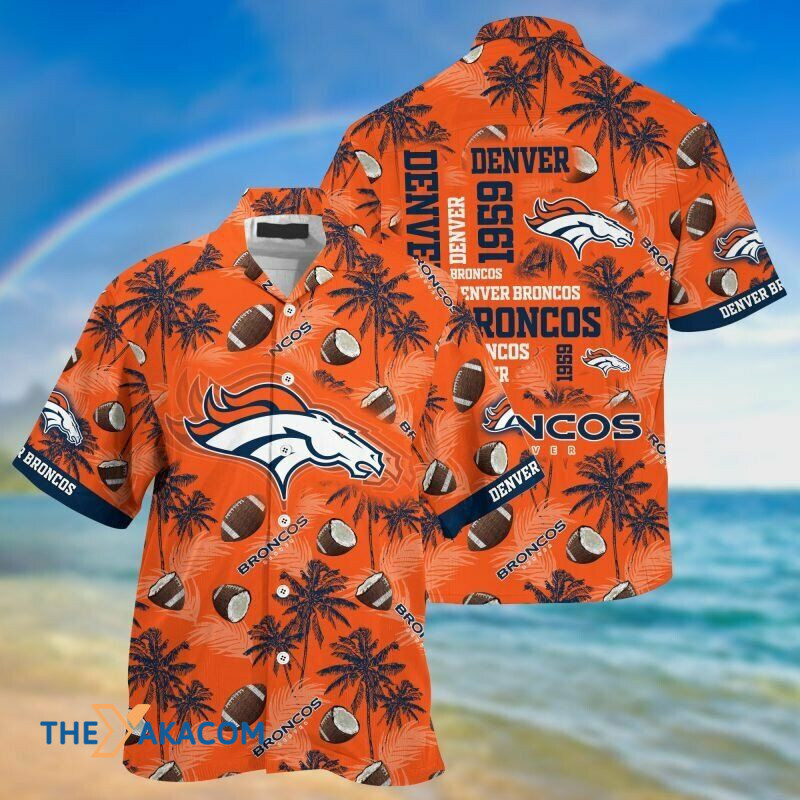 Denver Broncos Pigskin Gift Nfl Short Sleeve Hawaii Shirt Ha79329