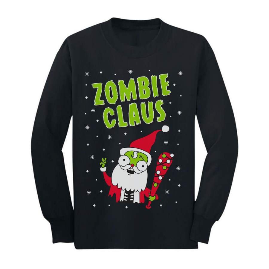 Zombie Santa Claus Ugly Christmas Toddler/Kids Long sleeve T-Shirt