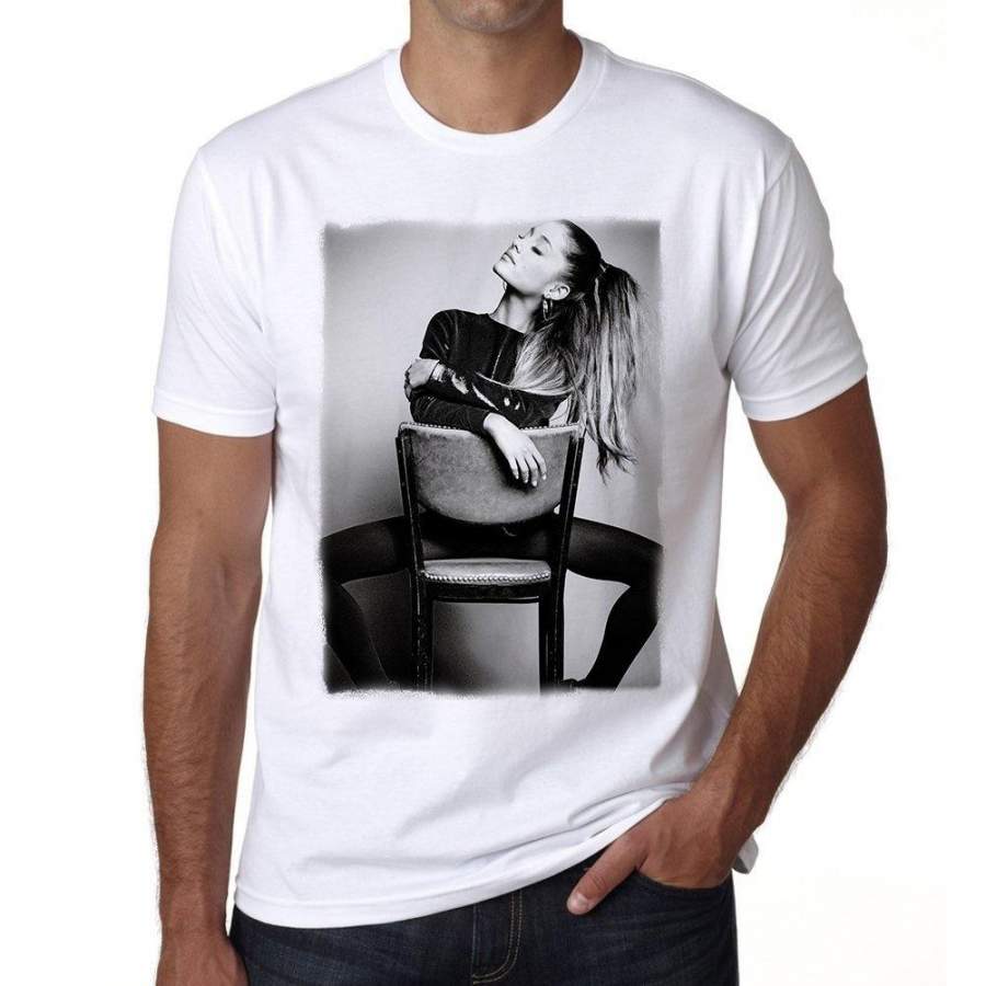Mens Fashion Ariana Grande Style Celebrity Star Graphic T-Shirt