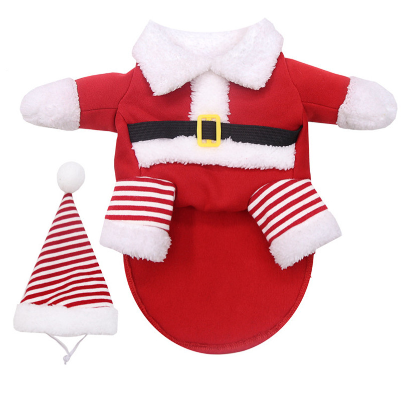 XS-7XL Christmas Pet Costume Cosplay Santa Claus Cute Large Dog Clothes Super Funny Labrador Golden Retriever Christmas Clothes alx