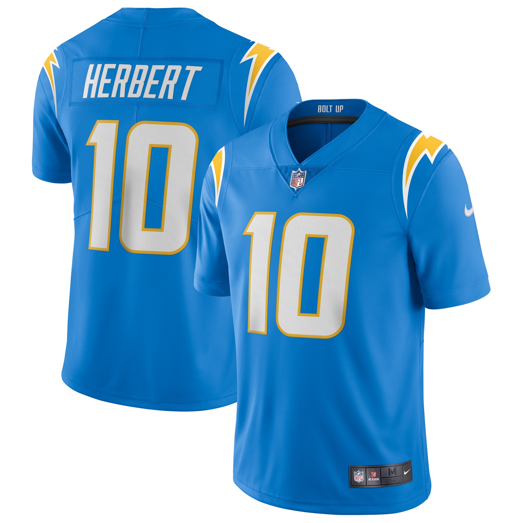 Men’s Los Angeles Chargers Justin Herbert Powder Blue Vapor Limited Jersey