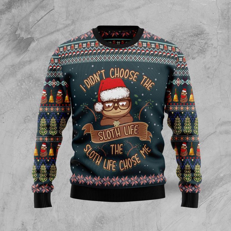 Sloth Life Ugly Christmas Sweater | For Men & Women | Adult | Us4606