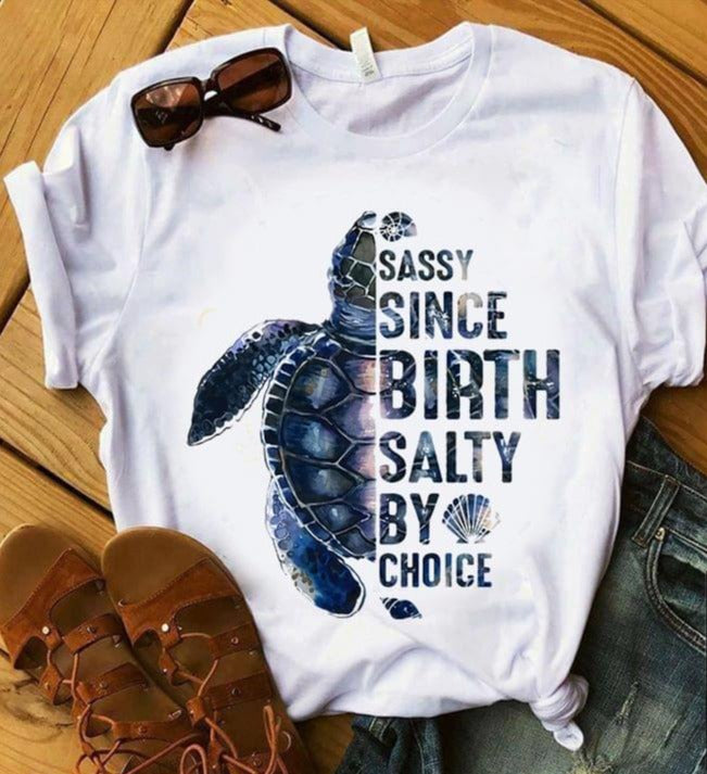 Sea Turtle Sassy Since Birth Salty By Choice For Sea Lover Standard Men T-shirt