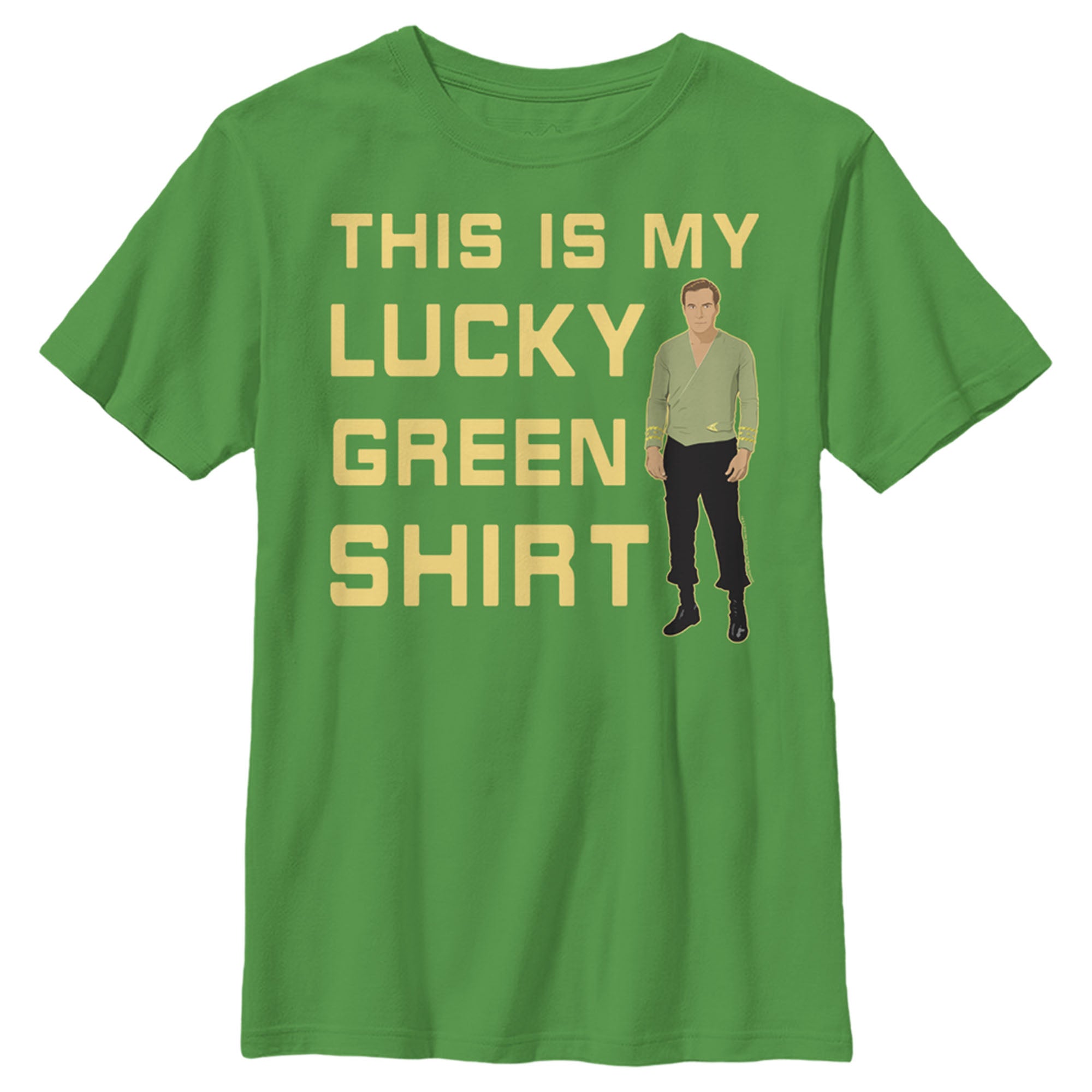 Boy’S Star Trek St. Patrick’S Day Kirk This Is My Lucky Green Shirt T-Shirt