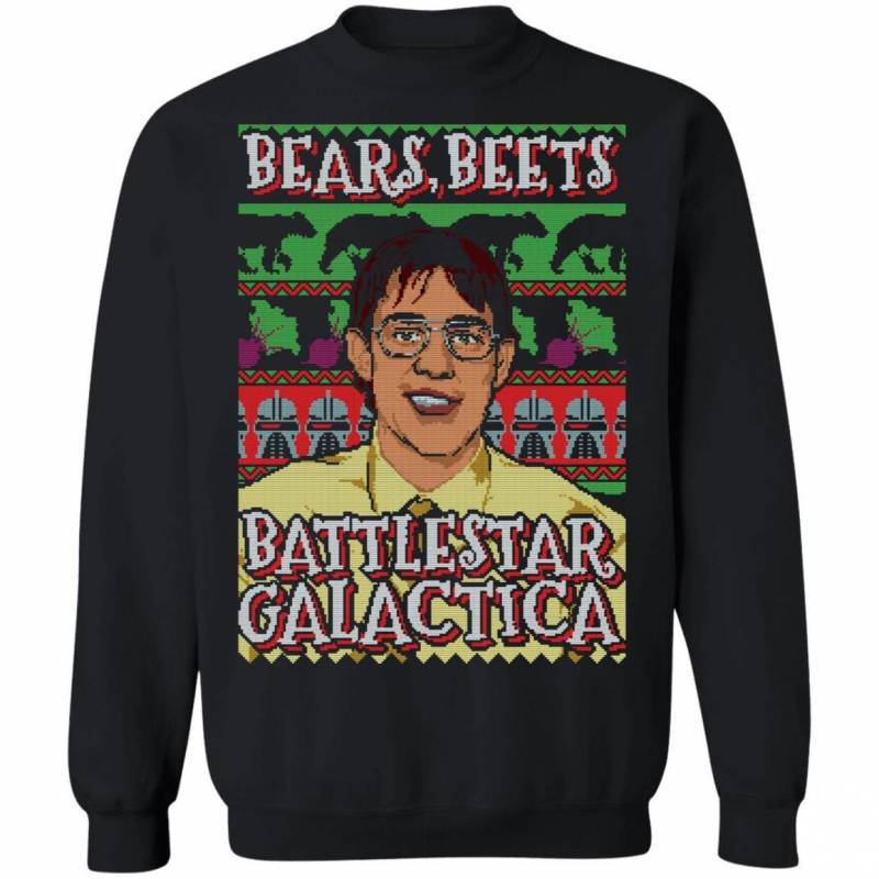 Bears Beets Battlestar Galactica Ugly Christmas Shirt