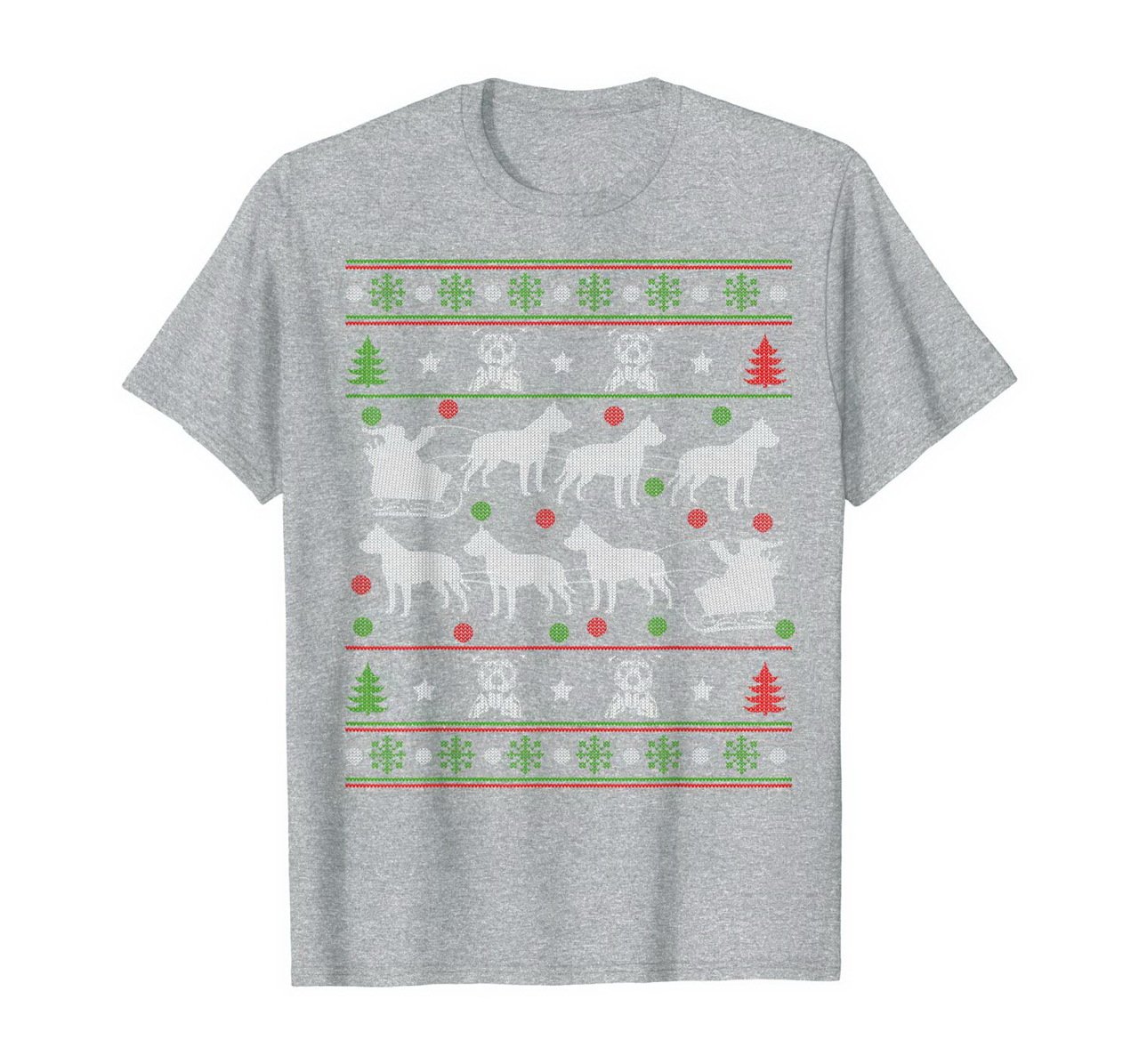 Staffordshire Bull Terrier Reindeer Ugly Christmas 2021 Dog T-Shirt New