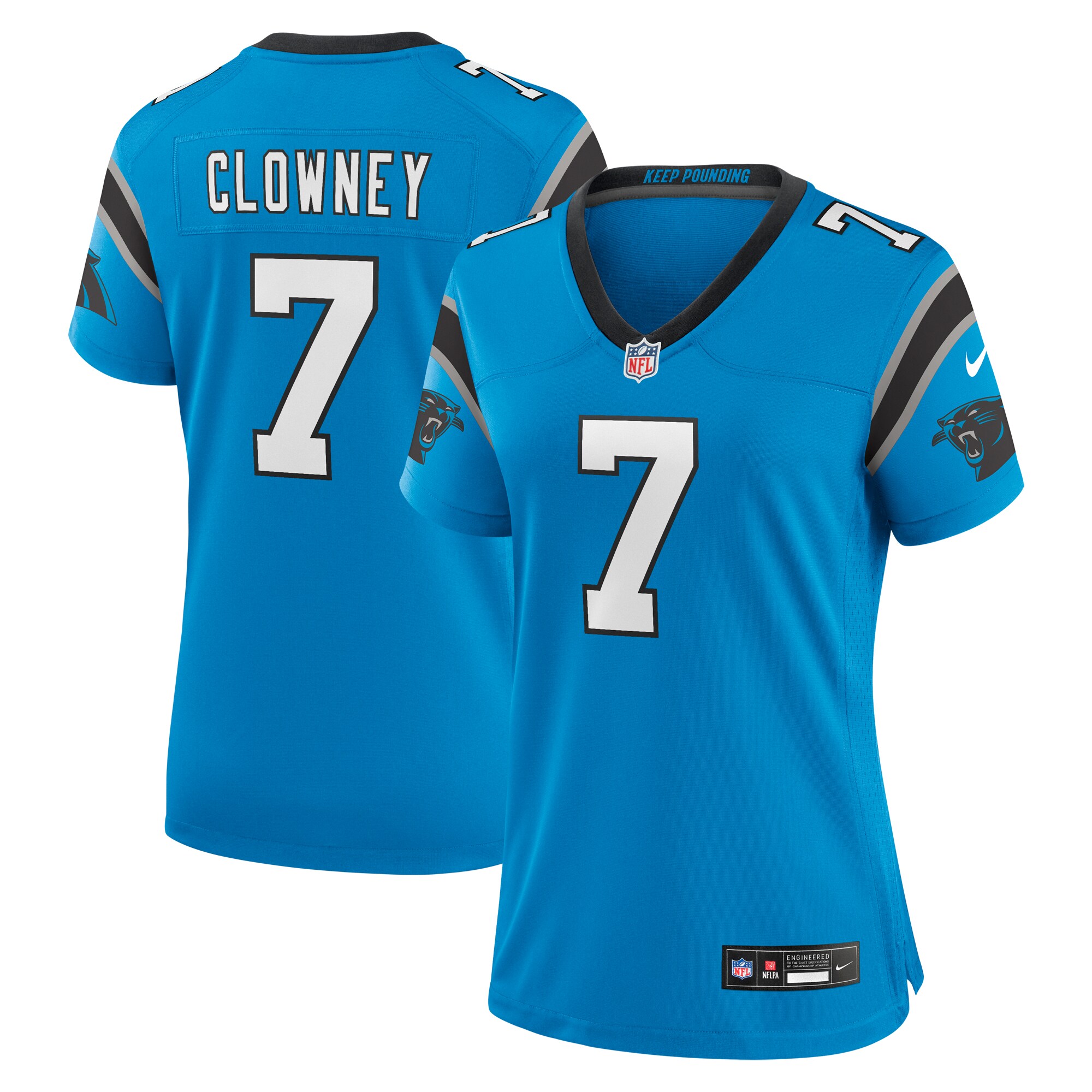 Jadeveon Clowney Carolina Panthers Women's Alternate Game Jersey – Blue