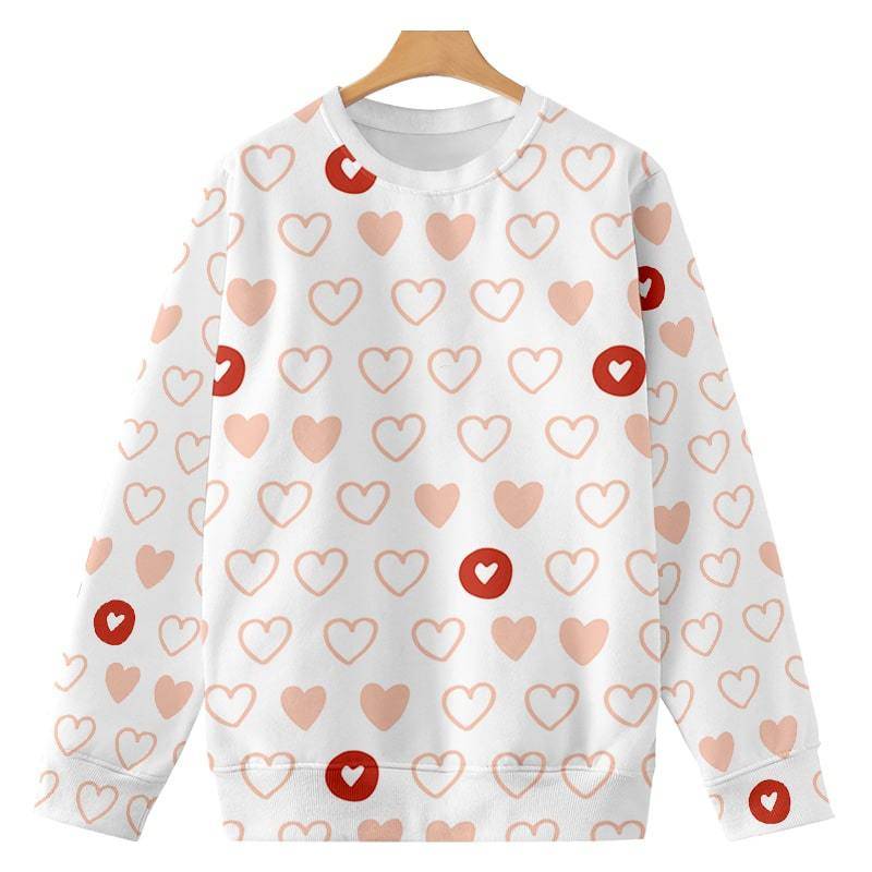 A Perfect Love Dram Space Hearts Brushed Sweatshirt