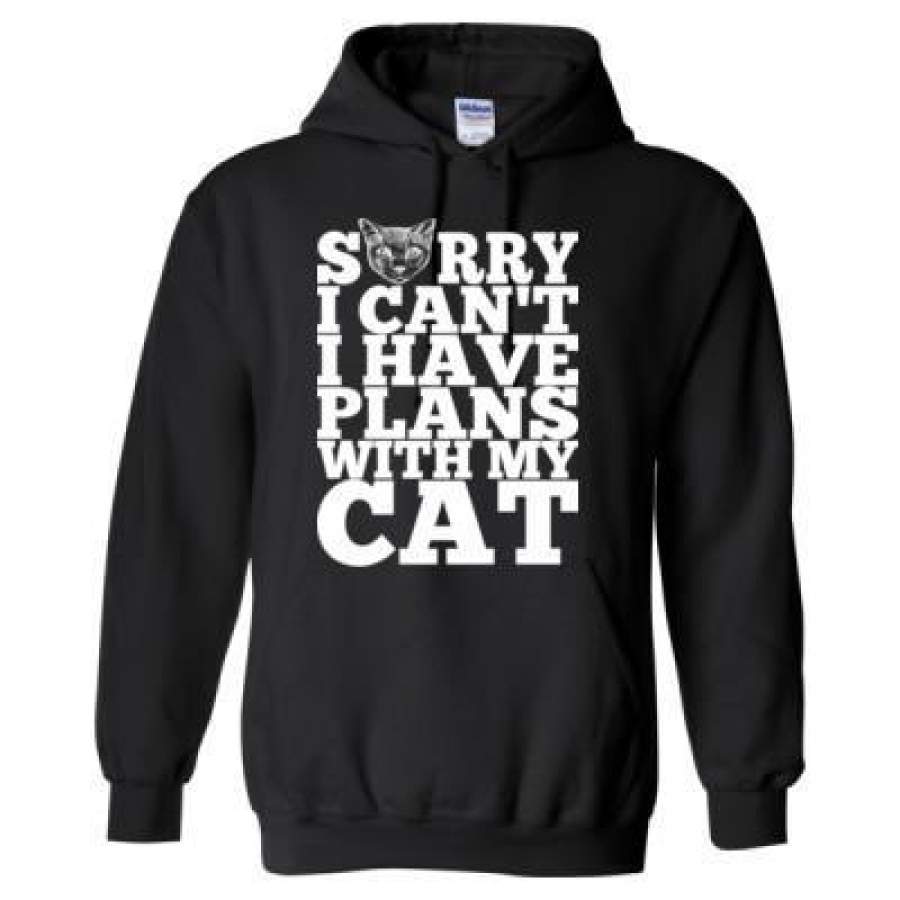 AGR Sorry I Cannot I have Plans with My Cat – Heavy Blend™ Hooded Sweatshirt